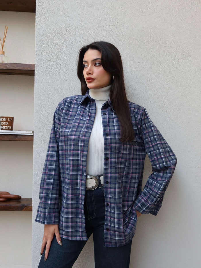 Oversize Ekose Gömlek