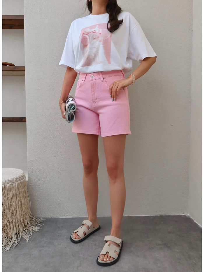 Pembe Bermuda Şort
