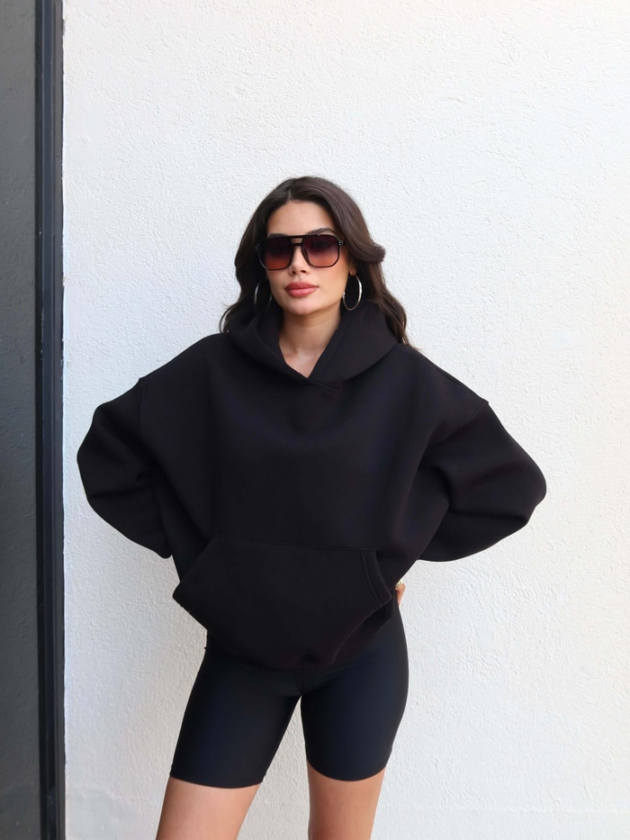Şardonlu Kanguru Cep Sweatshirt