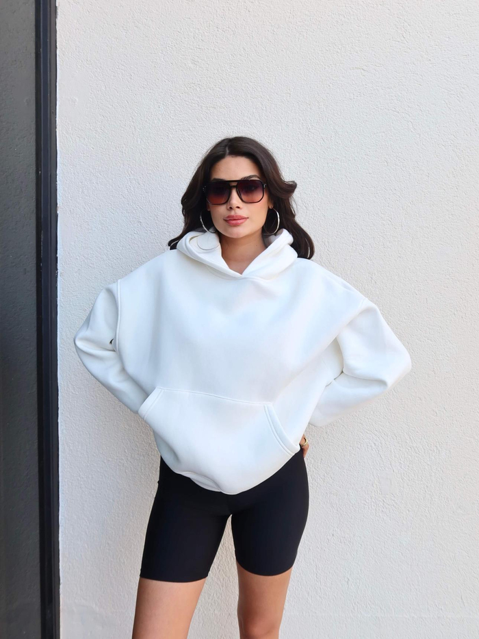 Şardonlu Kanguru Cep Sweatshirt