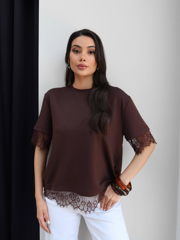 Sırt Dantel Detay Tshirt