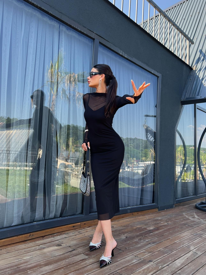 Siyah Tulle Dress