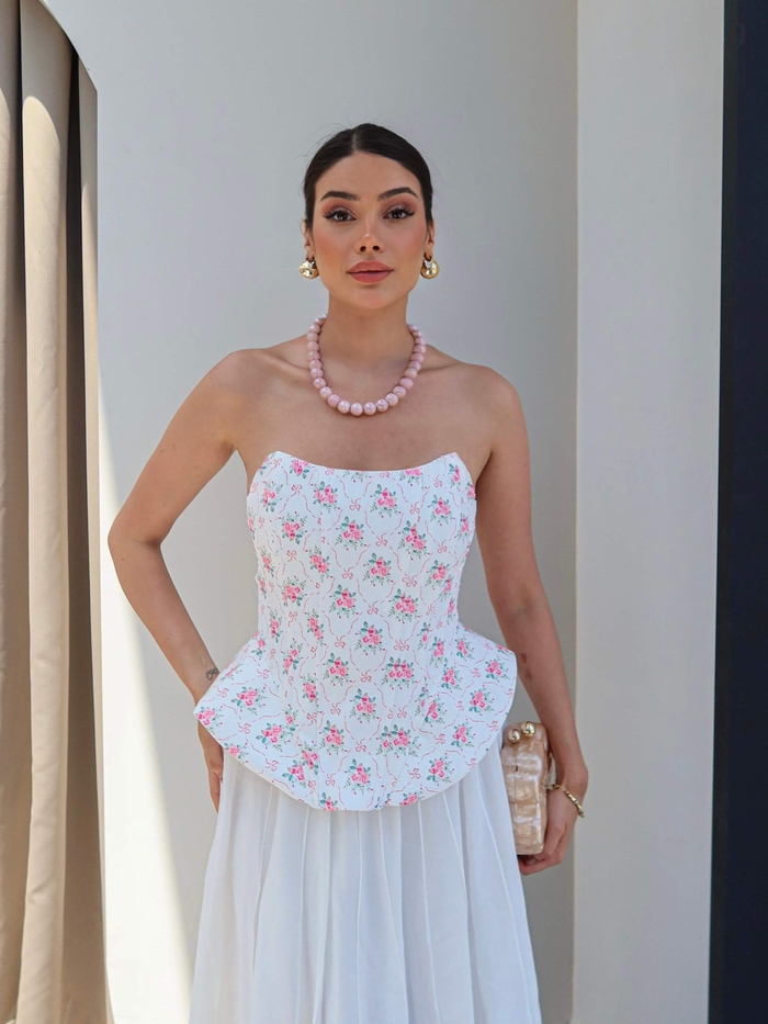 Straplez Arkadan Bağcıklı Korse