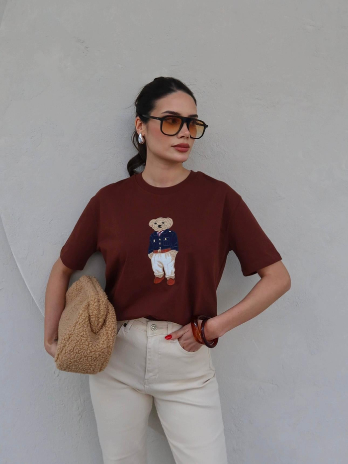Teddy Bear Nakışlı T-Shirt