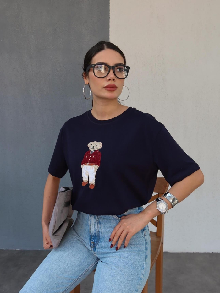 Teddy Bear Nakışlı T-Shirt
