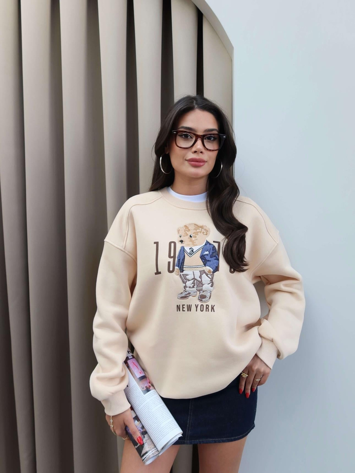 Teddy Bear Şardonlu Sweatshirt