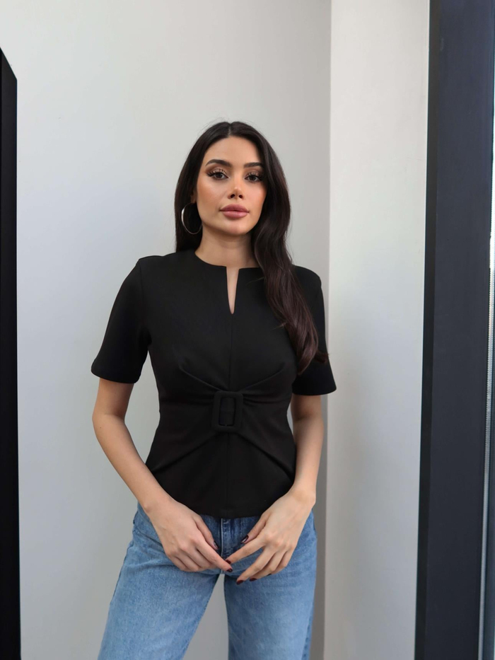 Toka Detay Vatkalı Bluz