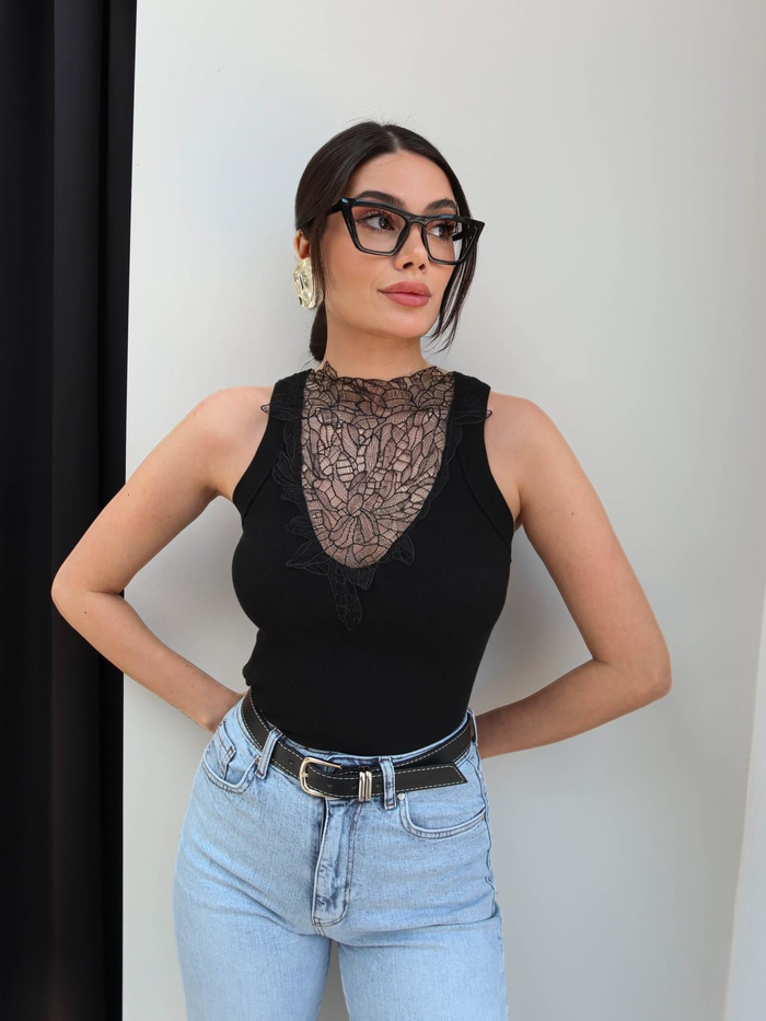 Yaka Dantelli Triko Atlet