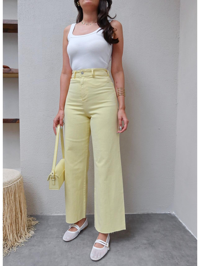 Yüksek Bel Culotte Jean