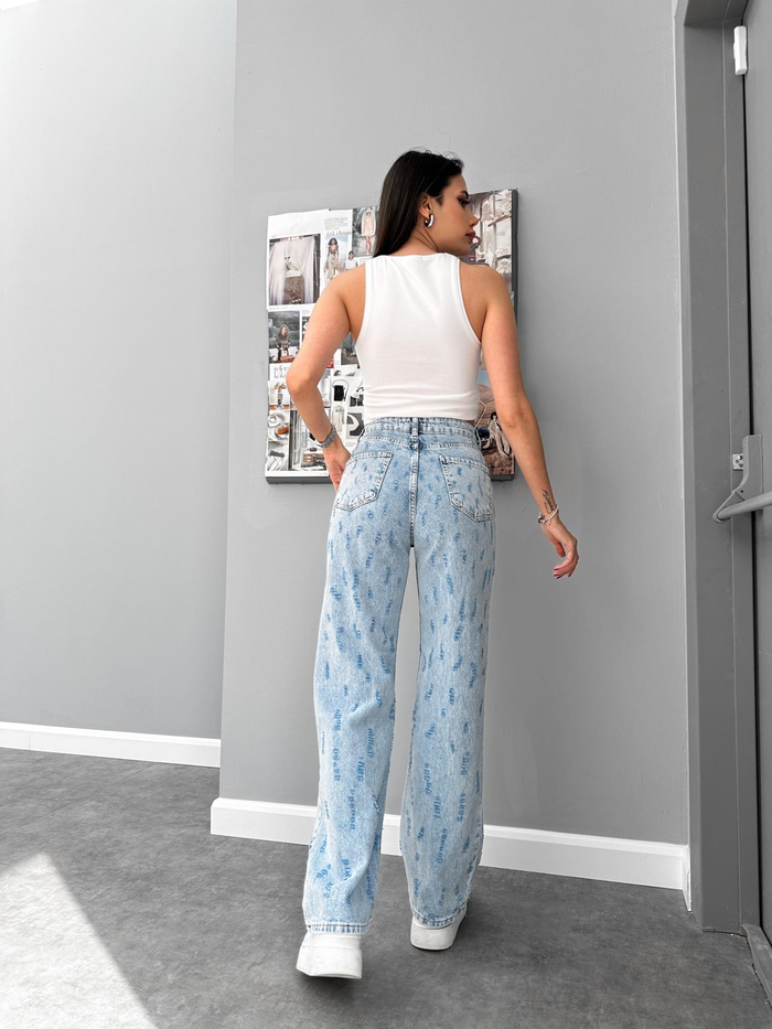 Açık Mavi  Serrated Orj Jean
