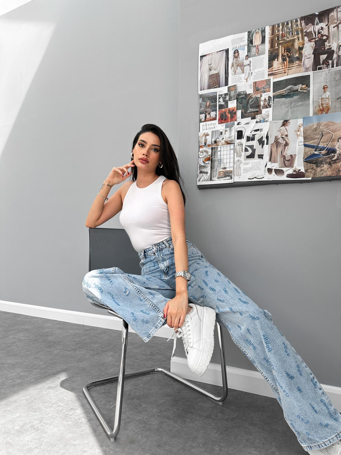 Açık Mavi  Serrated Orj Jean