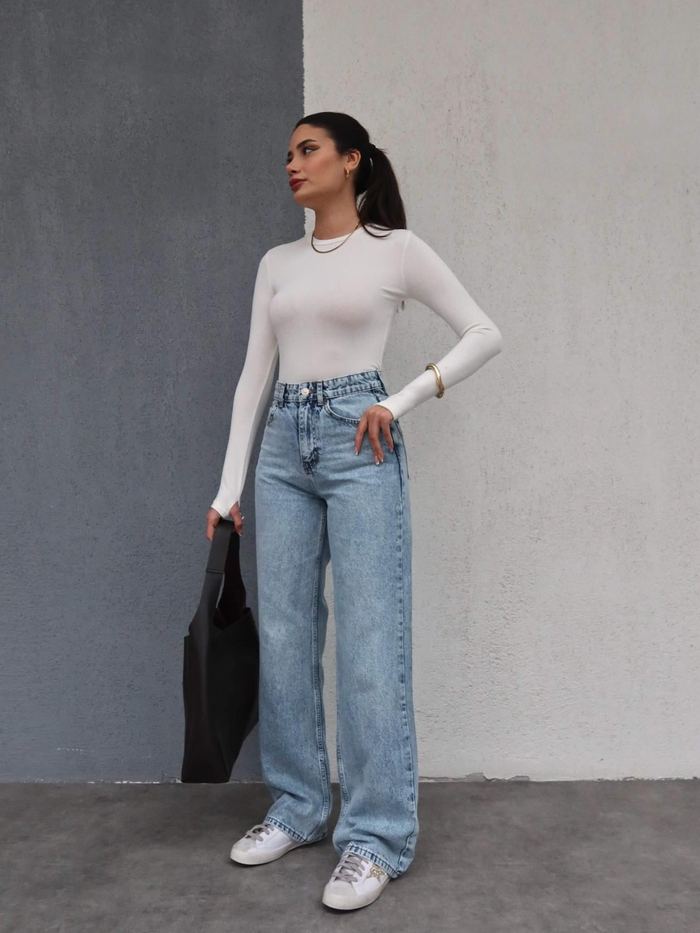 Açık Mavi Straight Orj Jean
