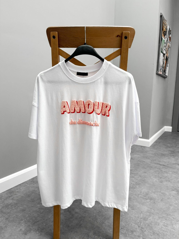 Amour Yazılı Oversize Tshirt