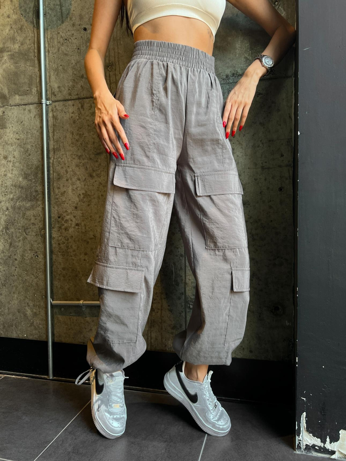 Antrasit Kargo Cepli Paraşut Pants