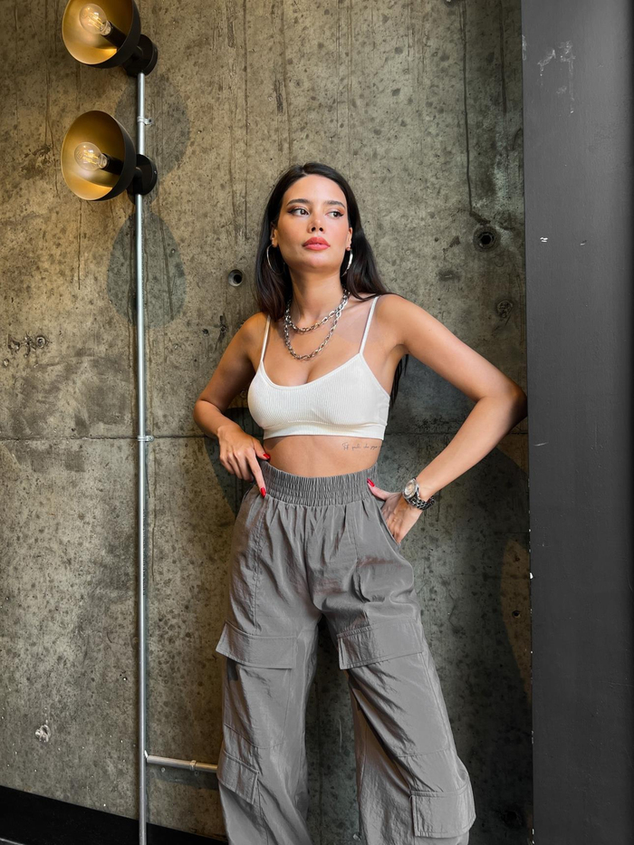 Antrasit Kargo Cepli Paraşut Pants