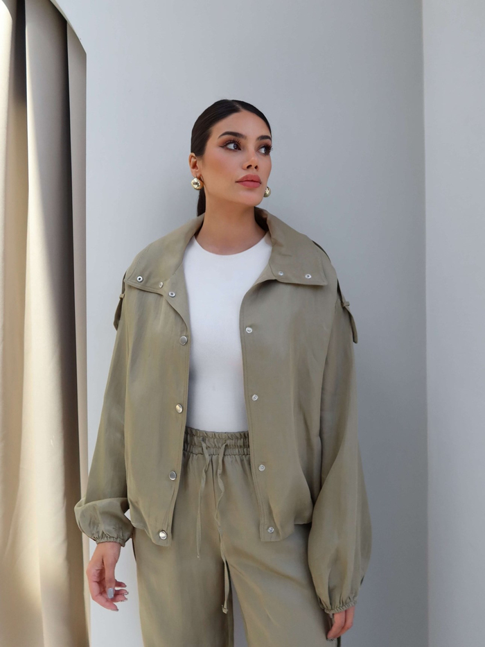 Apoletli Bomber Ceket Pantolon Takım