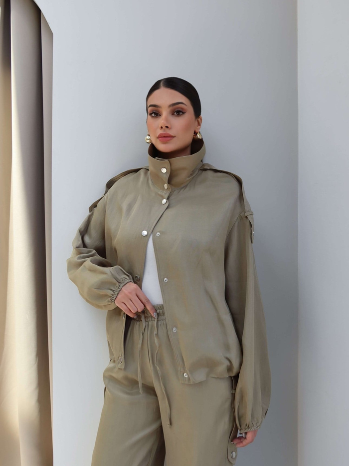 Apoletli Bomber Ceket Pantolon Takım
