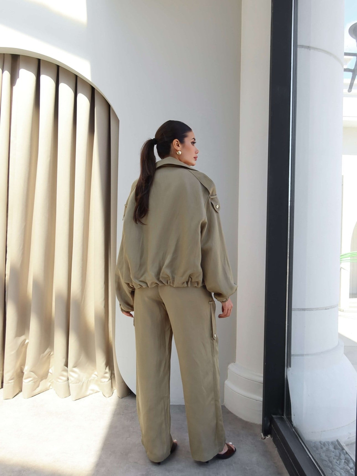Apoletli Bomber Ceket Pantolon Takım