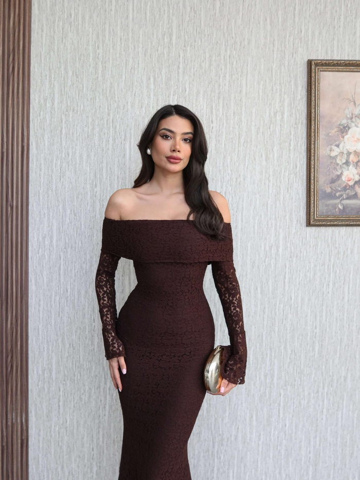 Astarlı Madonna Yaka Elbise