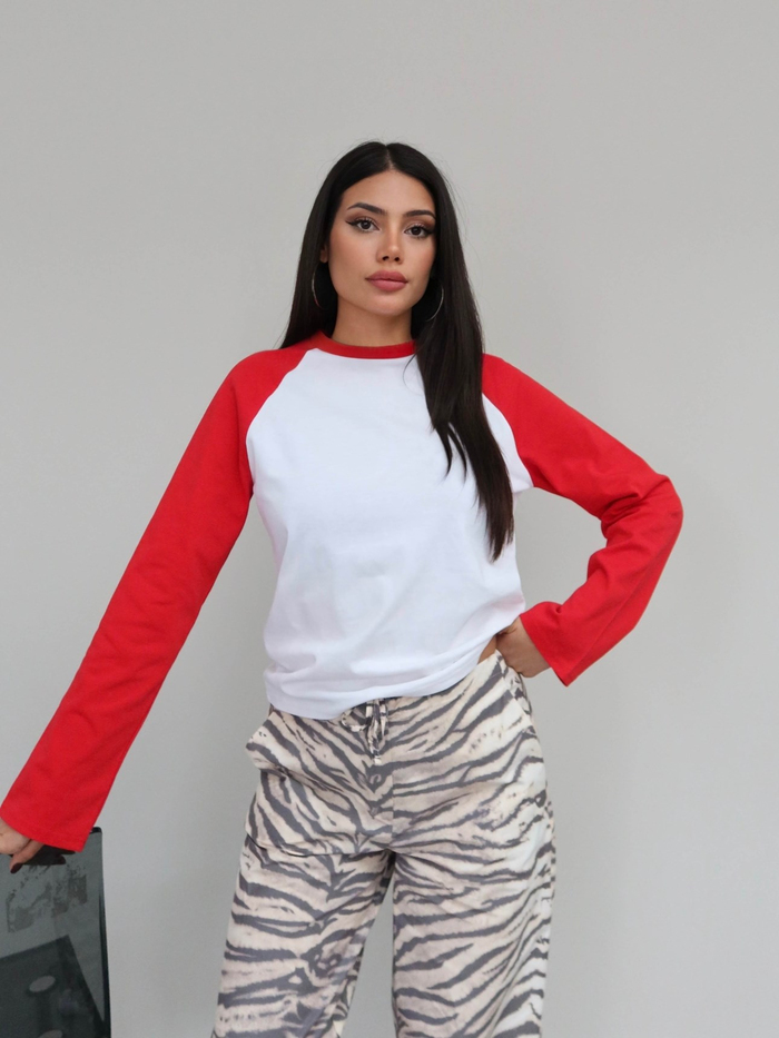 Bağcıklı Desenli Bol Paça Pantolon