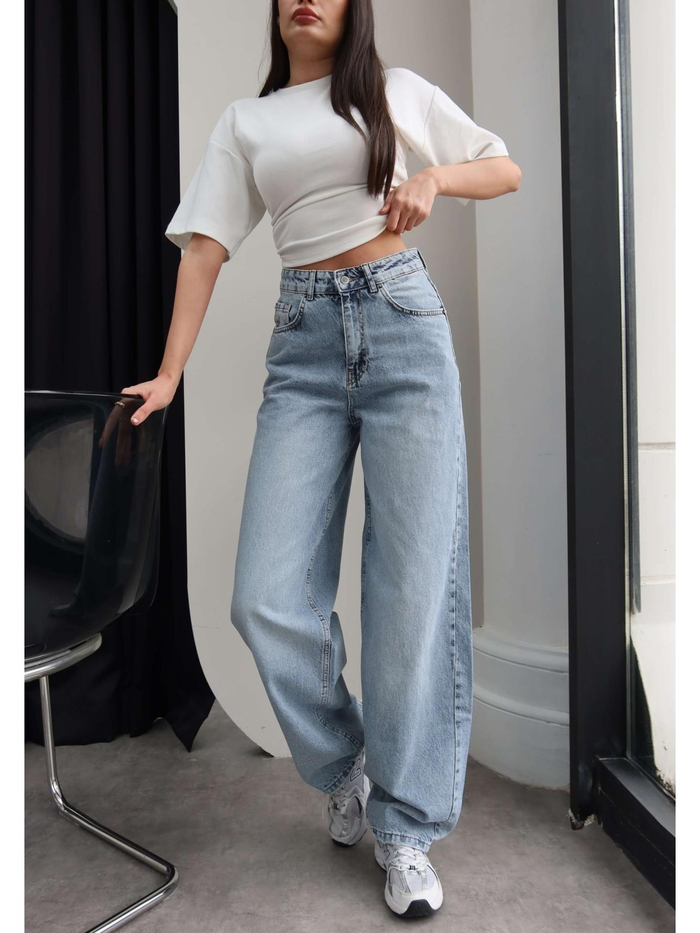 Baggy Yüksek Bel Jean