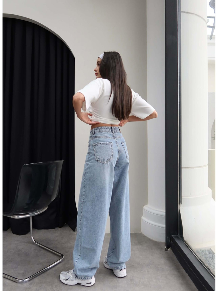 Baggy Yüksek Bel Jean