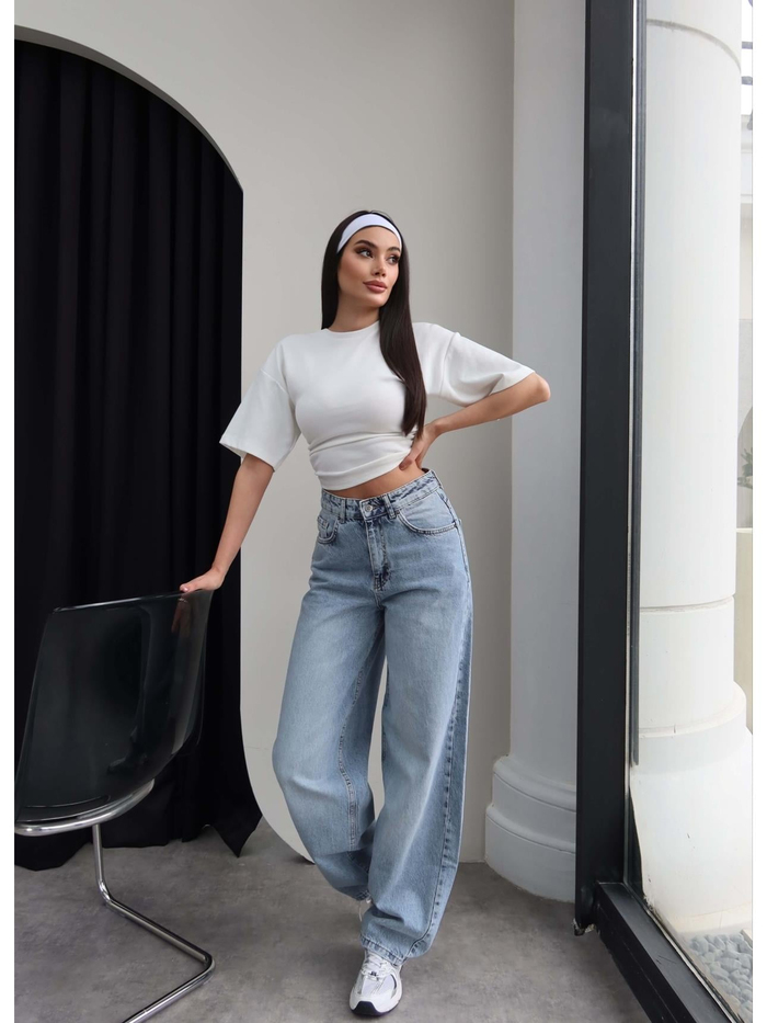 Baggy Yüksek Bel Jean