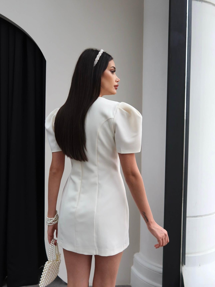 Balon Kol Mini Elbise