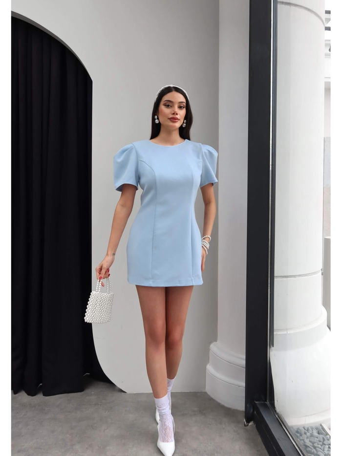 Balon Kol Mini Elbise