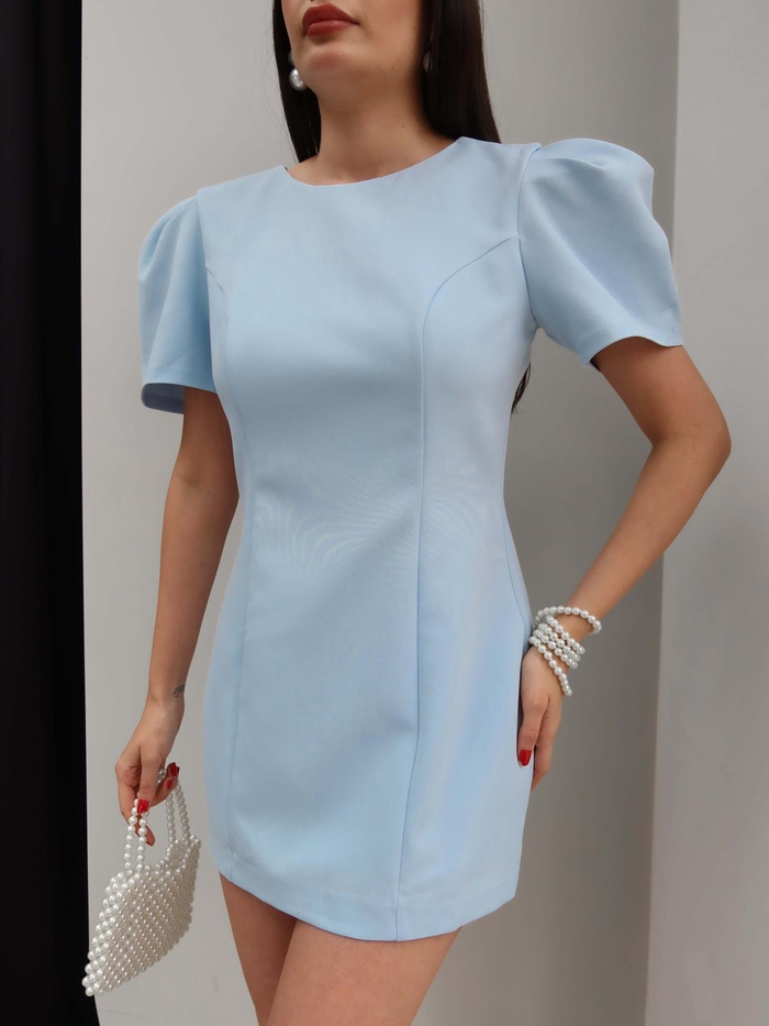 Balon Kol Mini Elbise