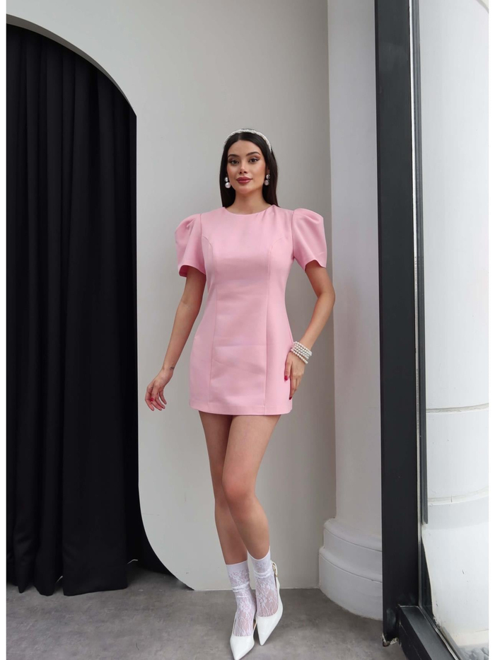 Balon Kol Mini Elbise