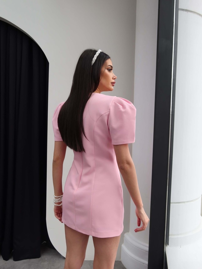 Balon Kol Mini Elbise