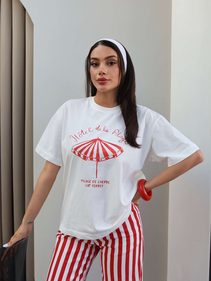 Baskı Desenli Oversize Tshirt