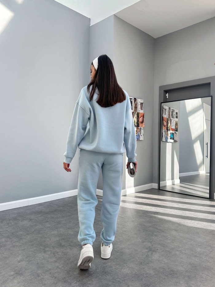 Bebe Mavi Basic Sweatshirt Takım