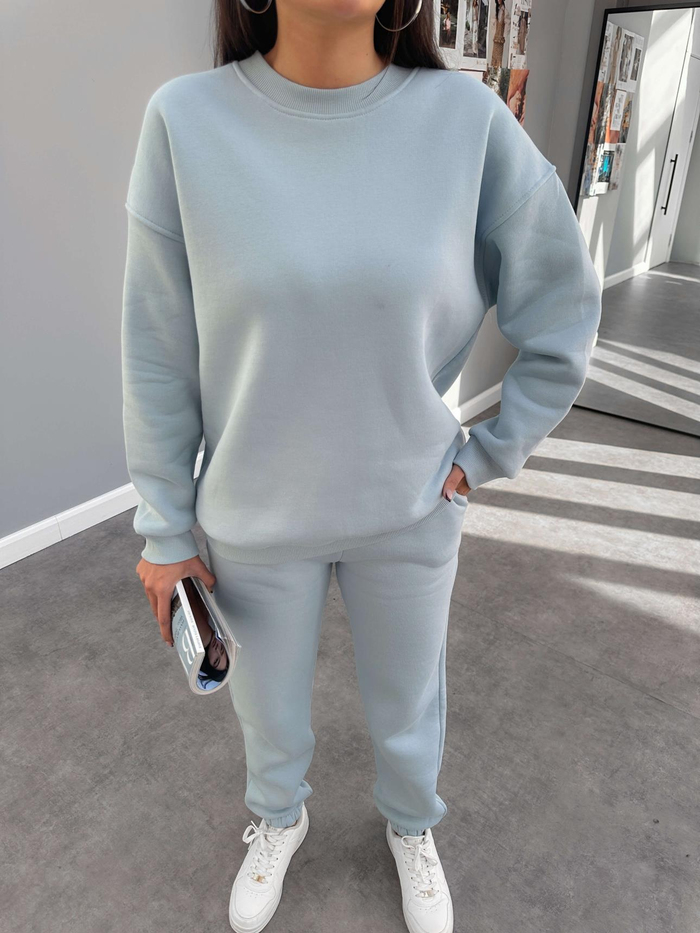 Bebe Mavi Basic Sweatshirt Takım
