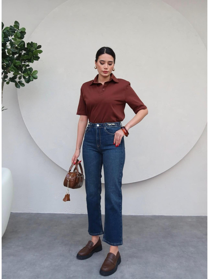 Bel Aksesuarlı Momfit Jean