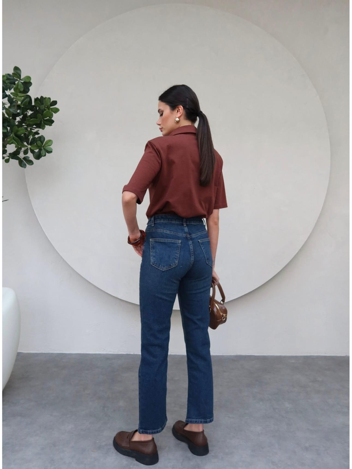 Bel Aksesuarlı Momfit Jean