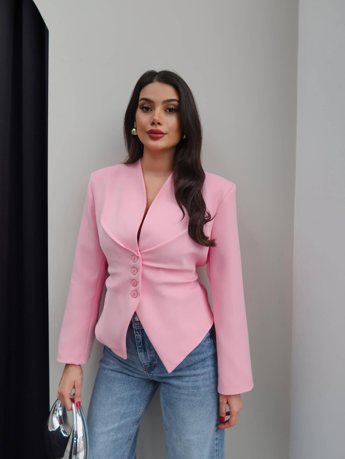 Bel Bağlama Detaylı Blazer Ceket