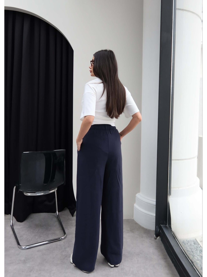 Bel Lastik Geniş Paça Pantolon