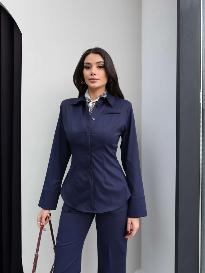 Belden Oturtmalı Gömlek Pantolon Takım