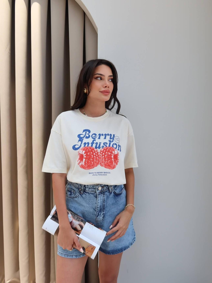 Berry Baskılı T-Shirt