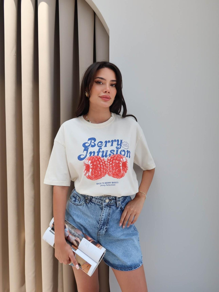 Berry Baskılı T-Shirt