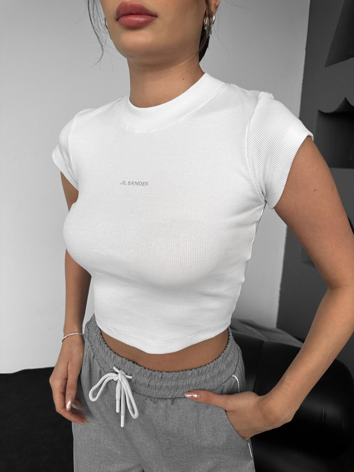 Beyaz Fitilli Sander Baskılı Tshirt