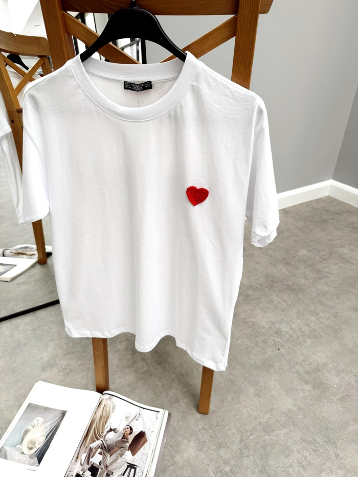 Beyaz Kalpli Oversize Tshirt