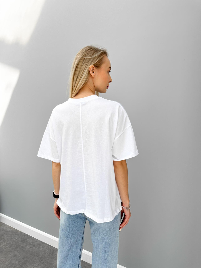 Beyaz PopCorn Baskılı Tshirt