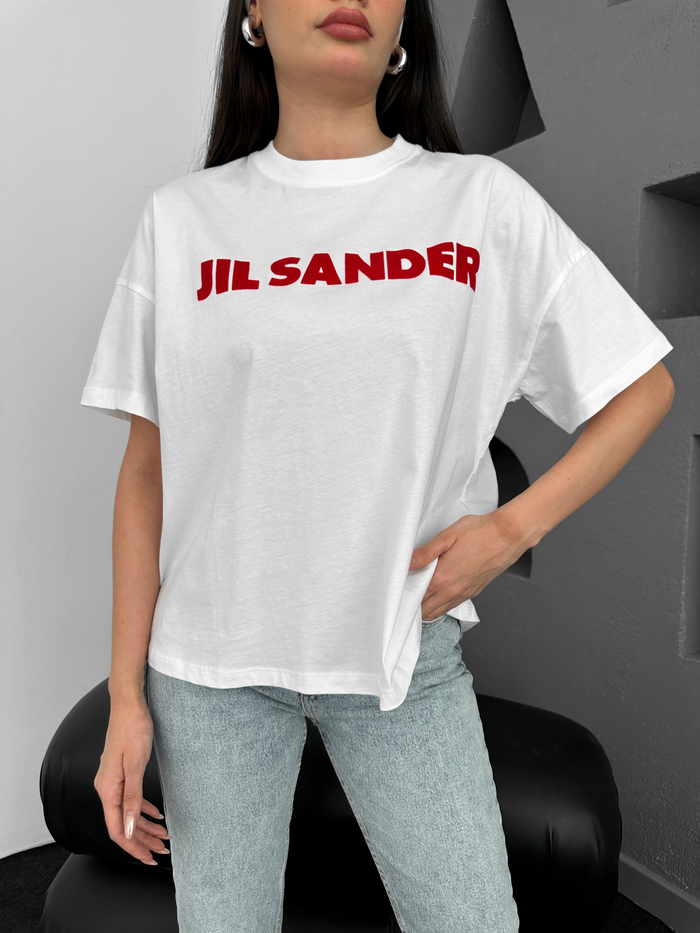 Beyaz Sander Baskılı Tshirt