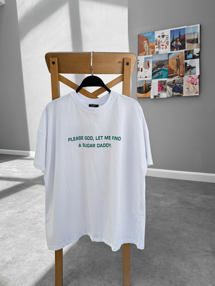 Beyaz Yazılı Daddy Tshirt