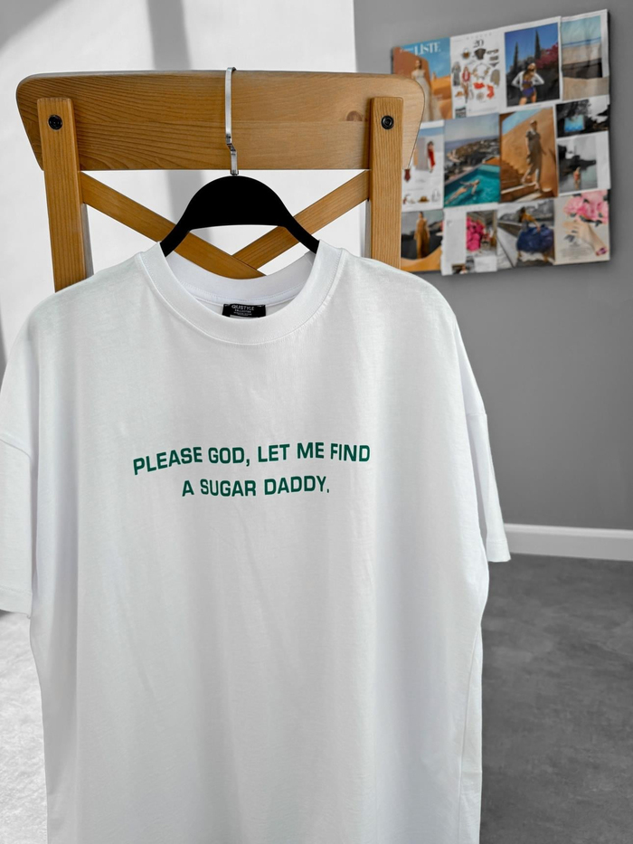 Beyaz Yazılı Daddy Tshirt