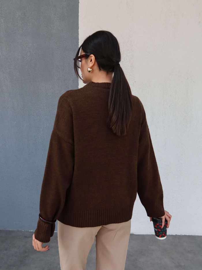 Bisiklet Yaka Basic Triko Kazak