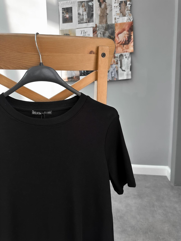 Bisiklet Yaka Basic Tshirt